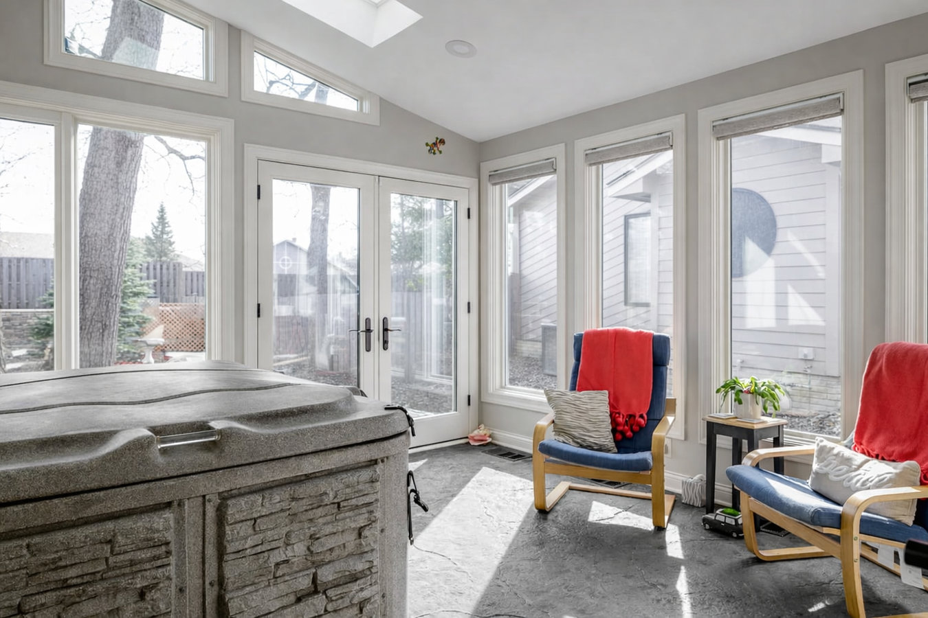 Patio-to-sunroom conversion